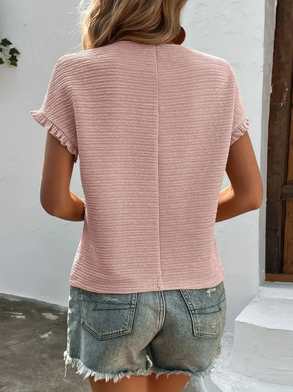 Sfrcord® Solid Lettuce Trim T-shirt